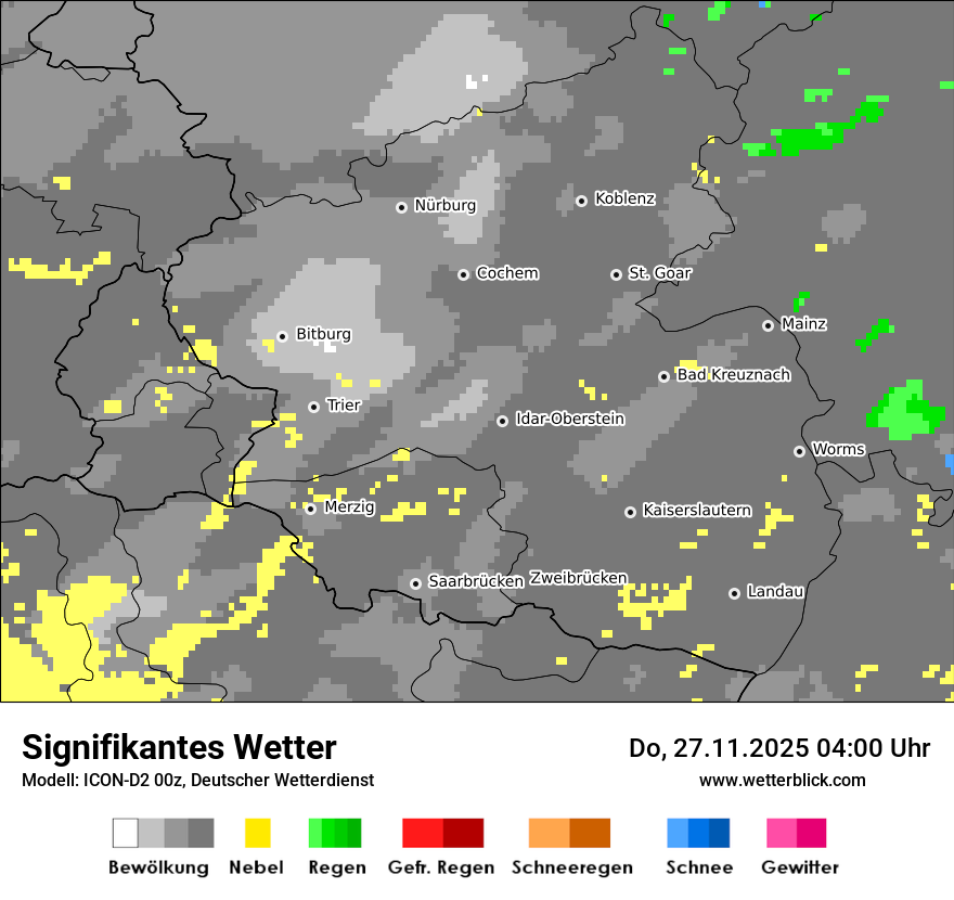 Modellkarten Signifikantes Wetter
