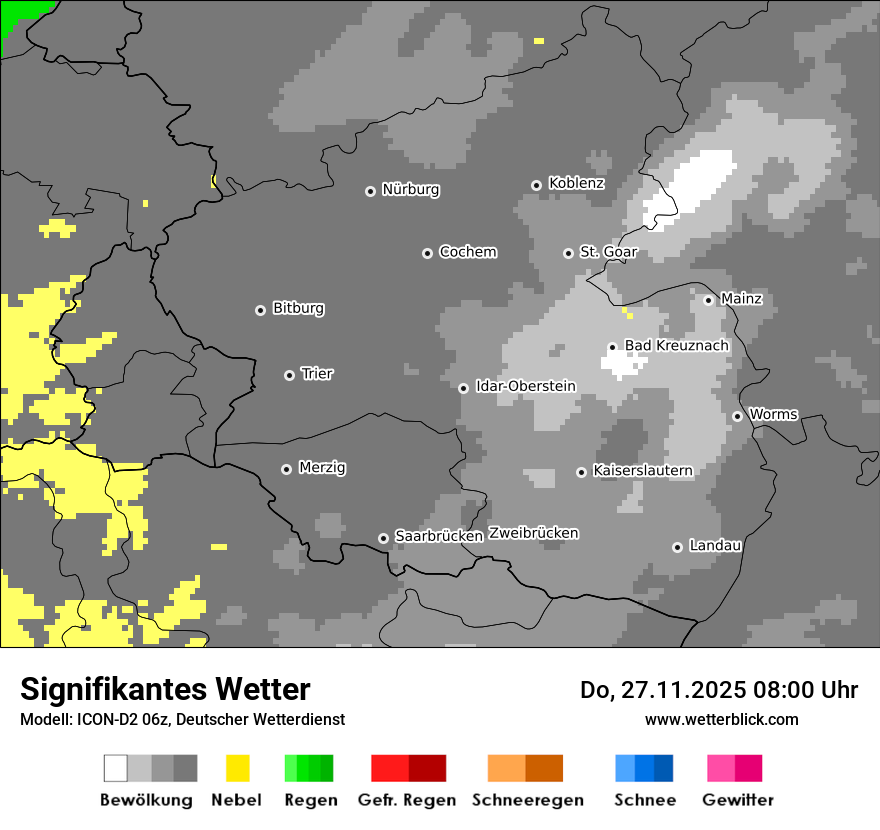 Modellkarten Signifikantes Wetter
