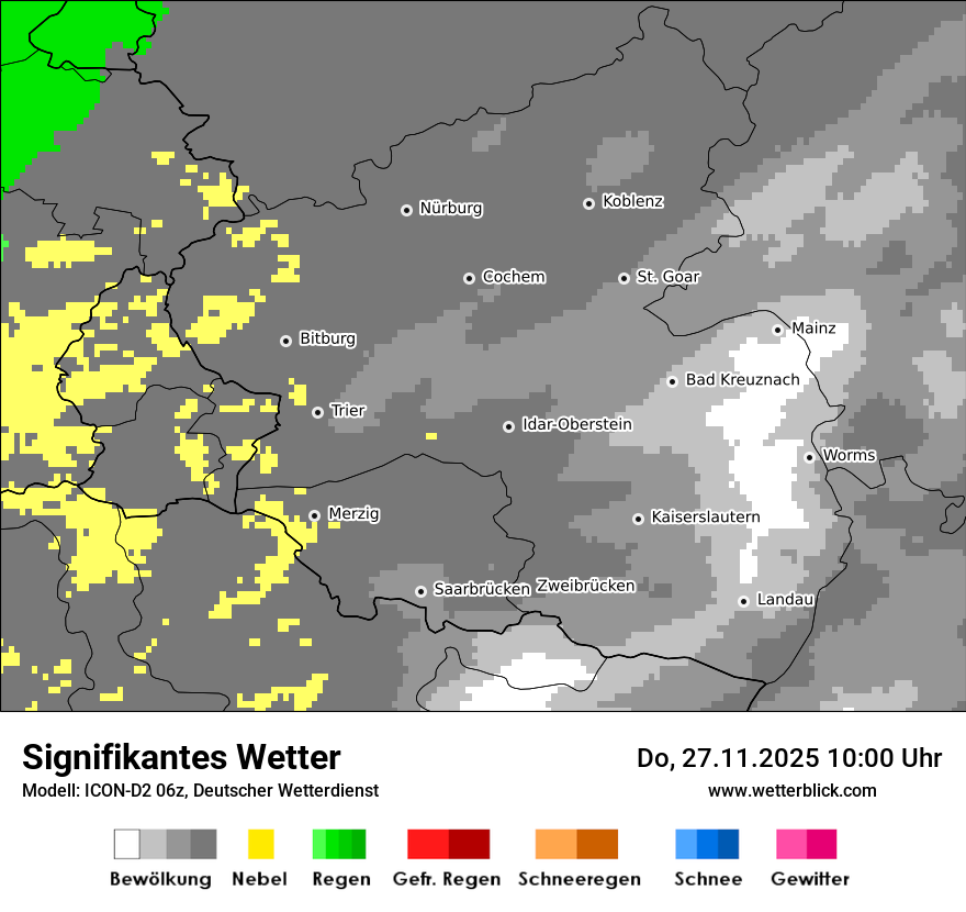 Modellkarten Signifikantes Wetter