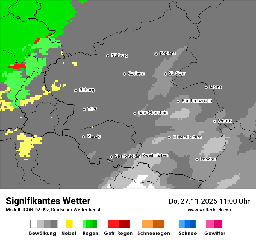 Modellkarten Signifikantes Wetter