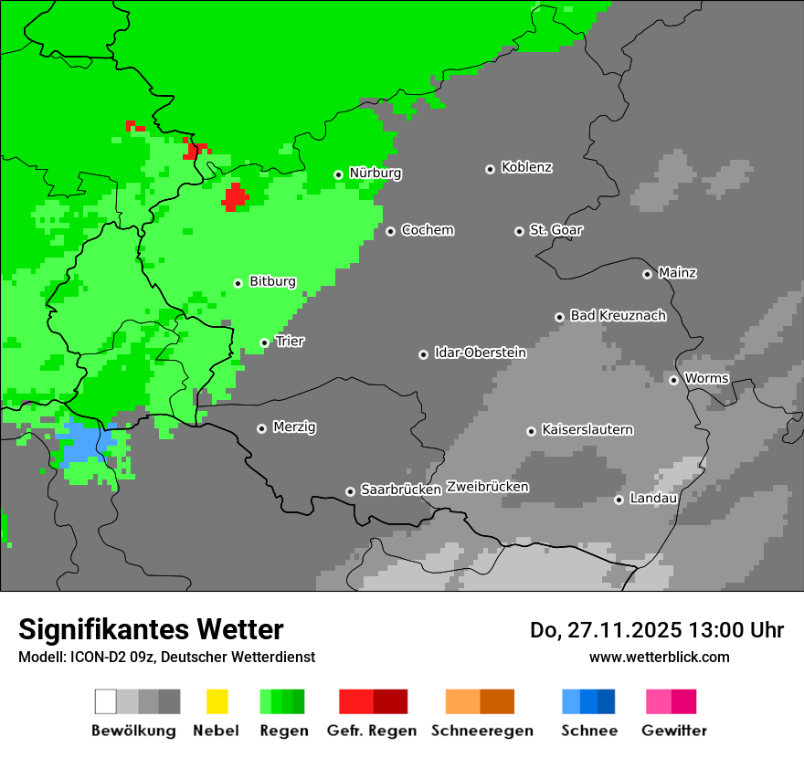 Modellkarten Signifikantes Wetter