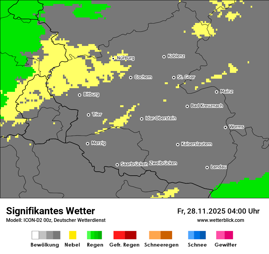 Modellkarten Signifikantes Wetter