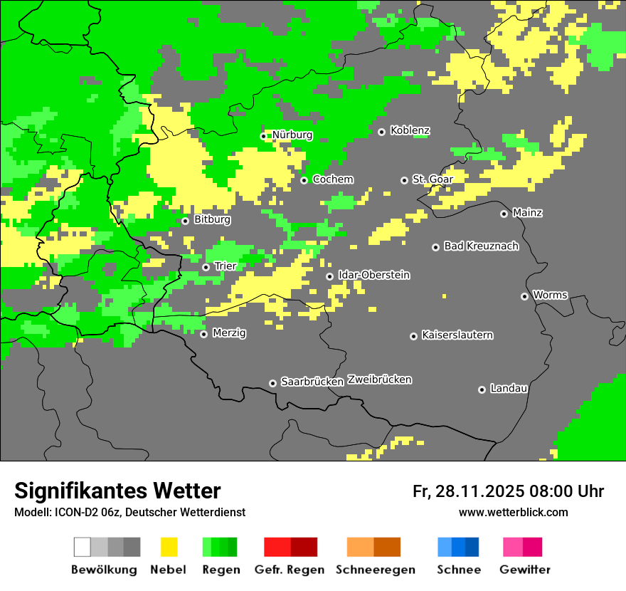 Modellkarten Signifikantes Wetter