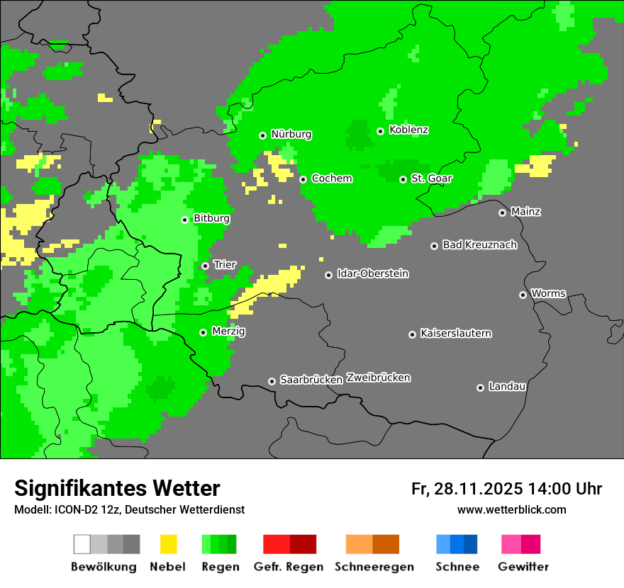 Modellkarten Signifikantes Wetter