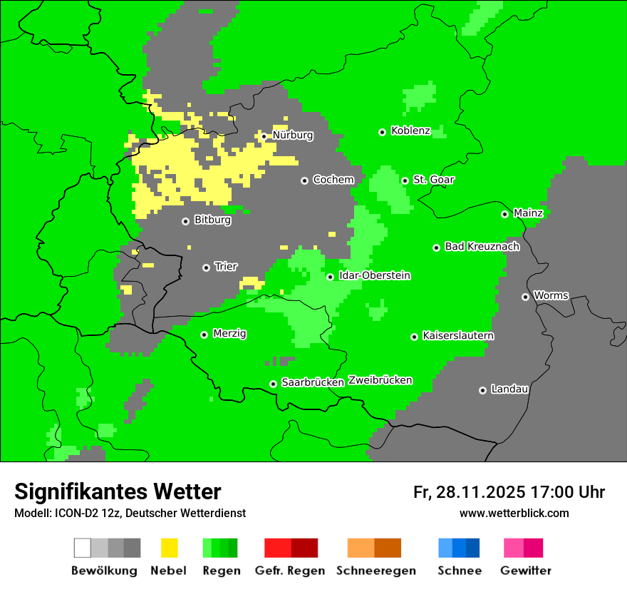 Modellkarten Signifikantes Wetter