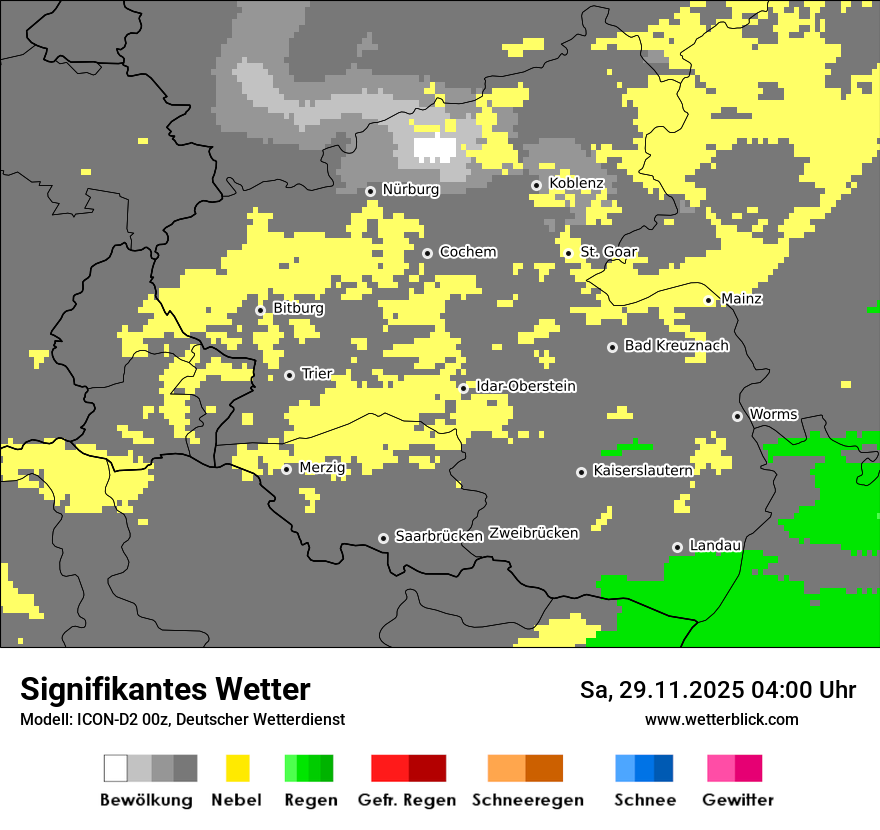 Modellkarten Signifikantes Wetter