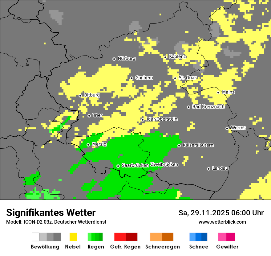 Modellkarten Signifikantes Wetter