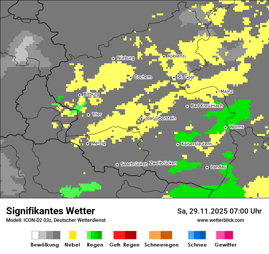 Modellkarten Signifikantes Wetter