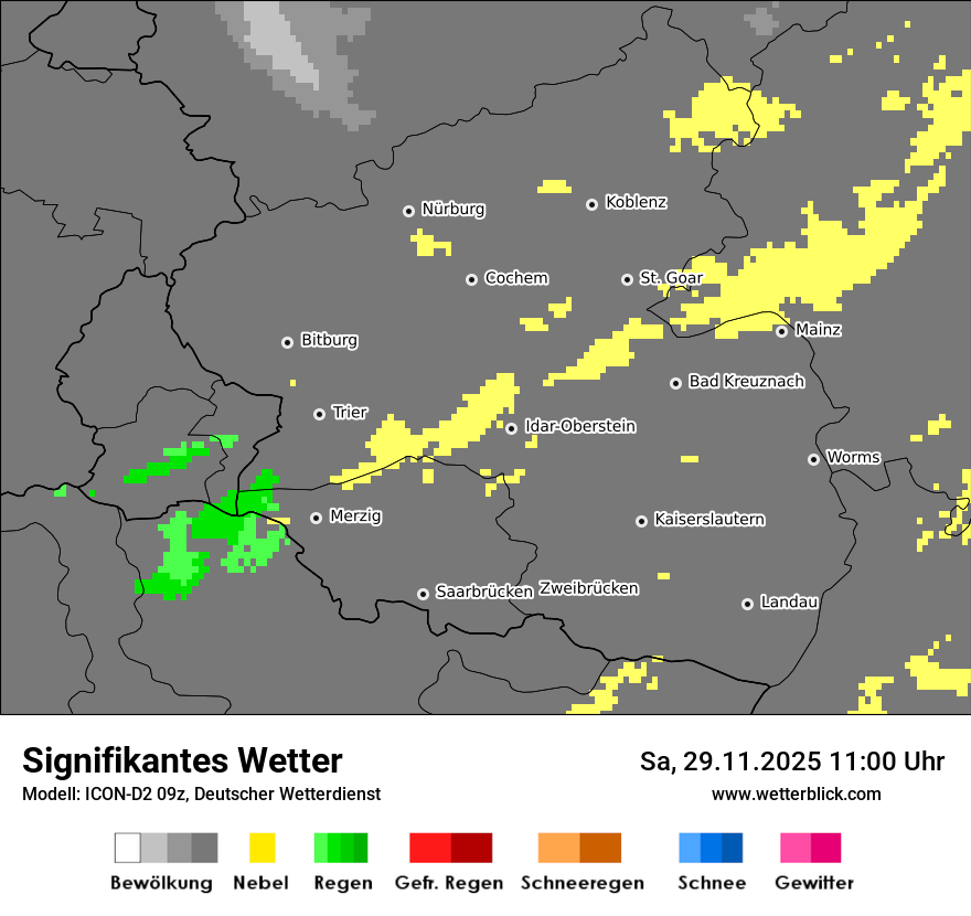 Modellkarten Signifikantes Wetter