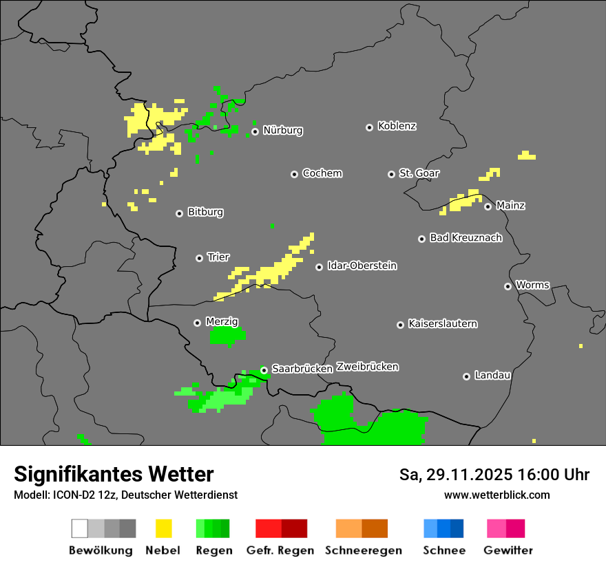Modellkarten Signifikantes Wetter