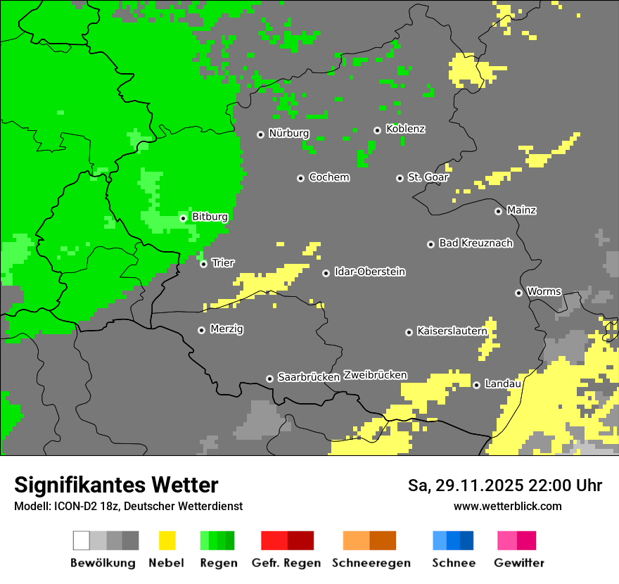 Modellkarten Signifikantes Wetter