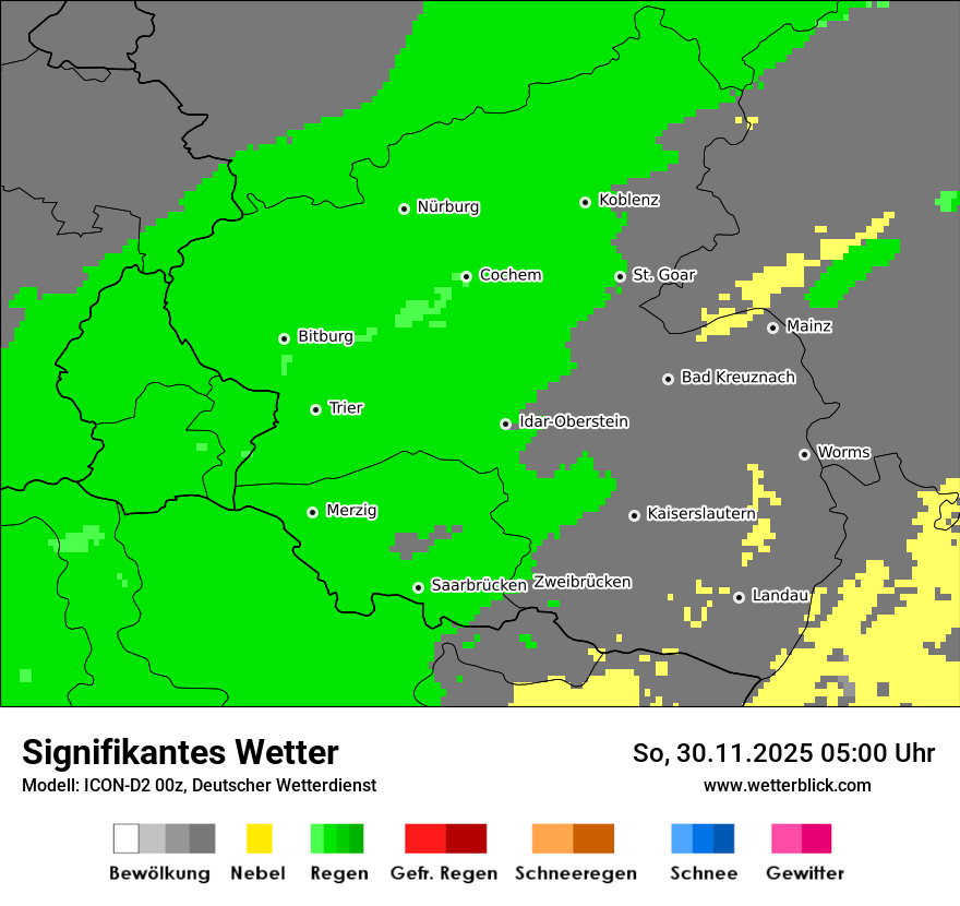 Modellkarten Signifikantes Wetter