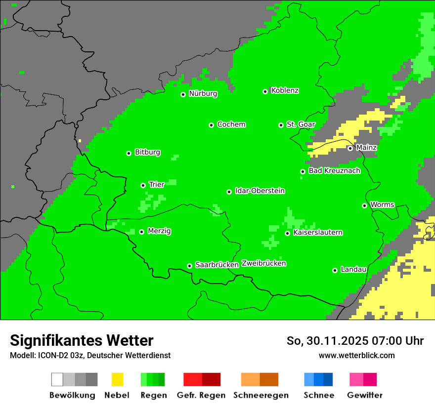 Modellkarten Signifikantes Wetter