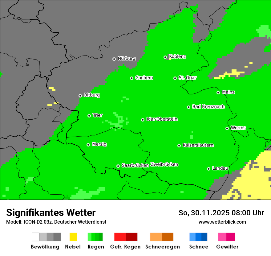 Modellkarten Signifikantes Wetter