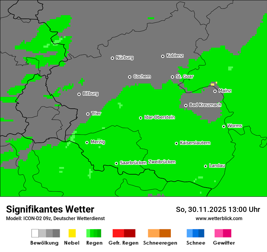 Modellkarten Signifikantes Wetter