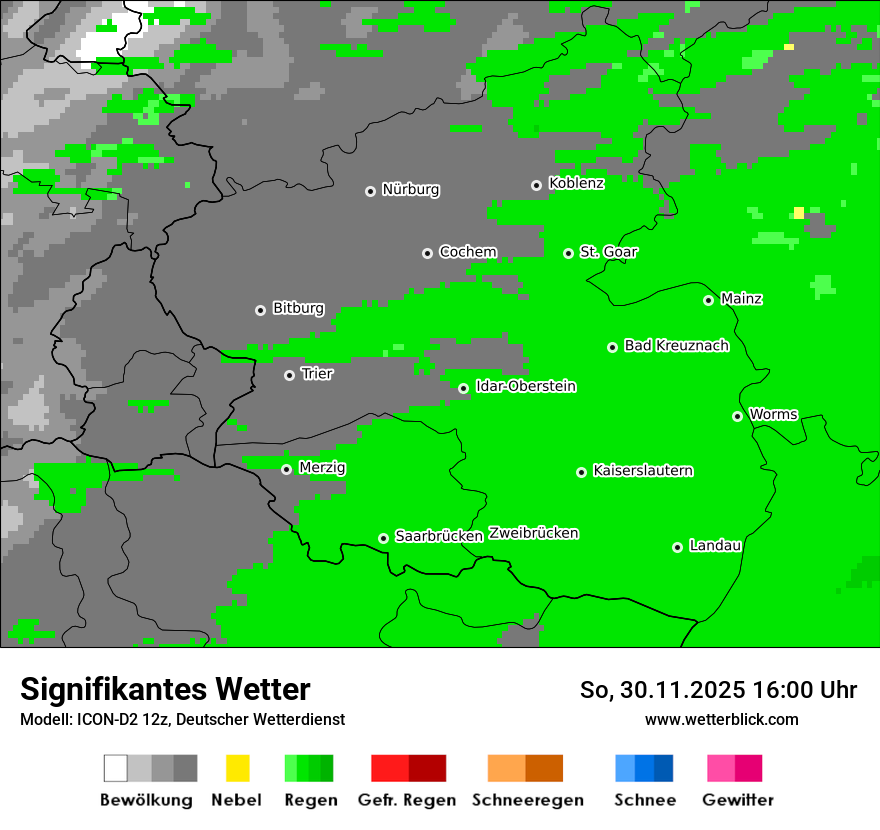 Modellkarten Signifikantes Wetter