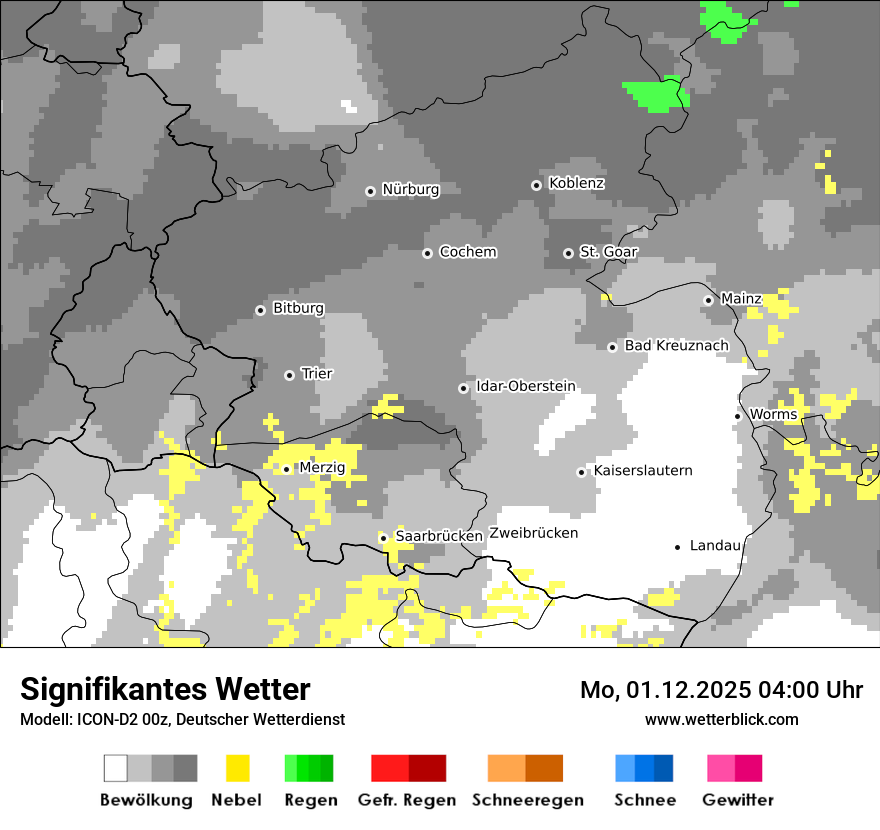 Modellkarten Signifikantes Wetter