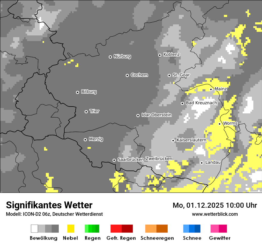 Modellkarten Signifikantes Wetter