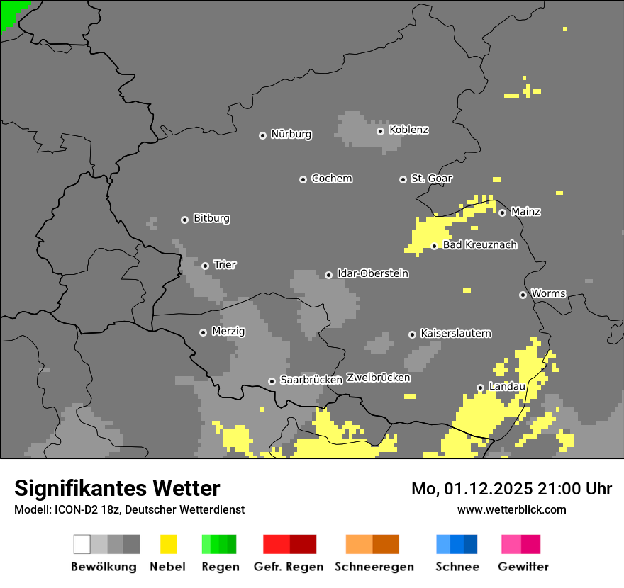 Modellkarten Signifikantes Wetter