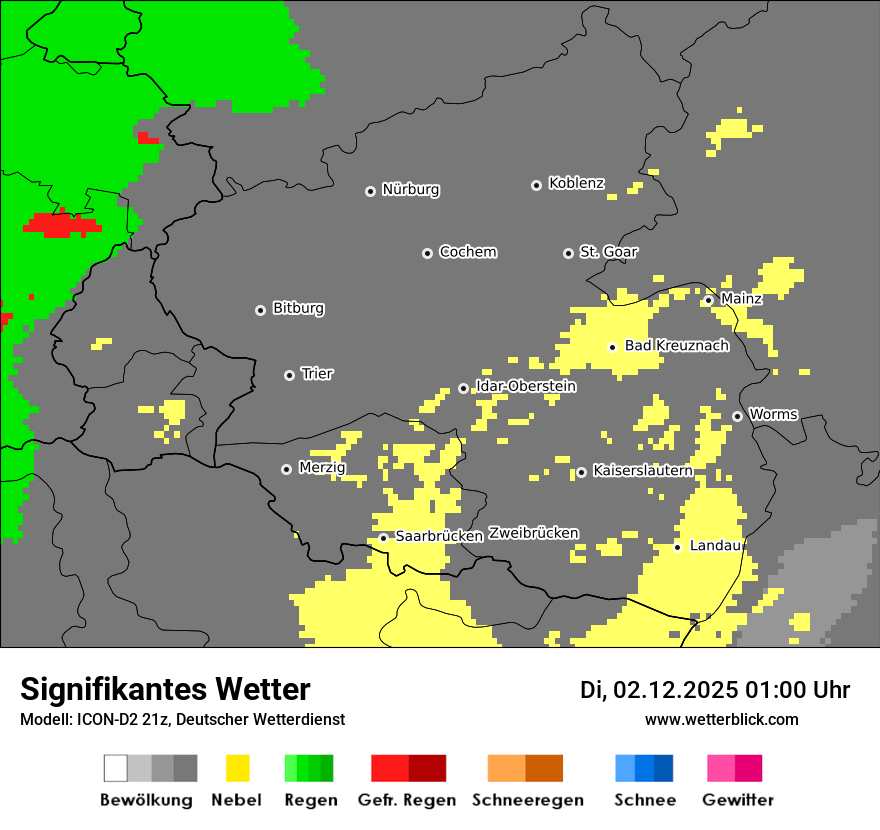 Modellkarten Signifikantes Wetter