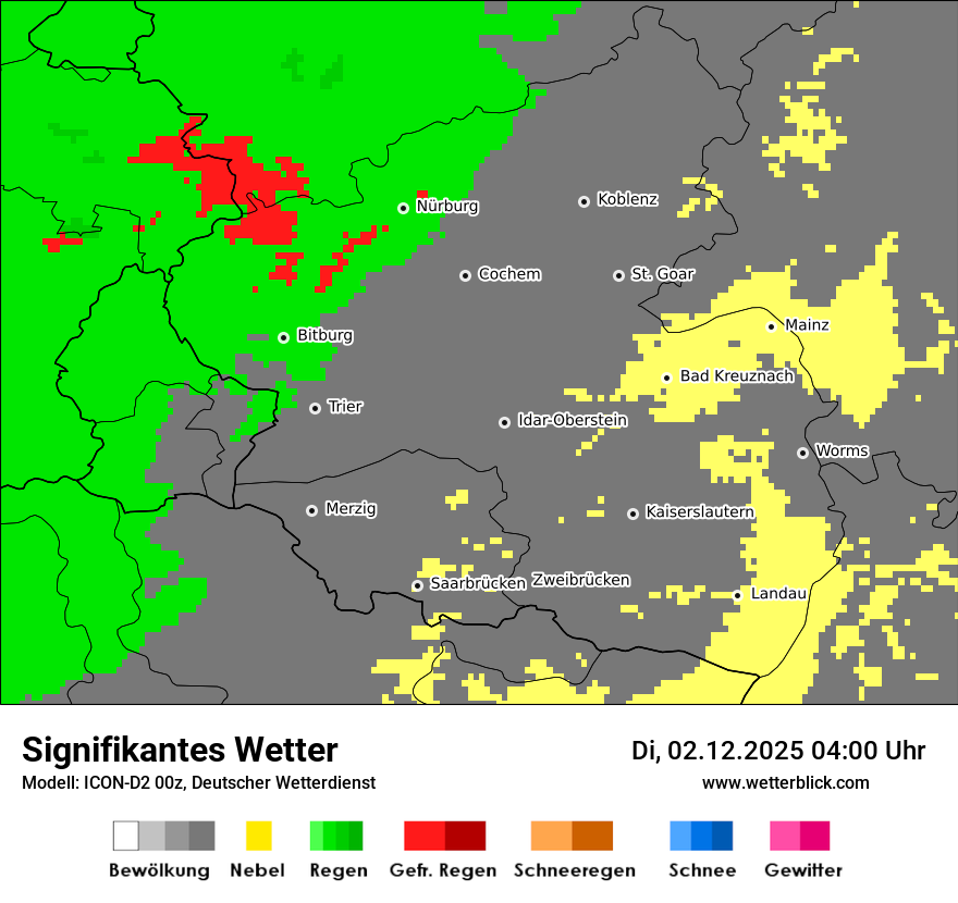 Modellkarten Signifikantes Wetter
