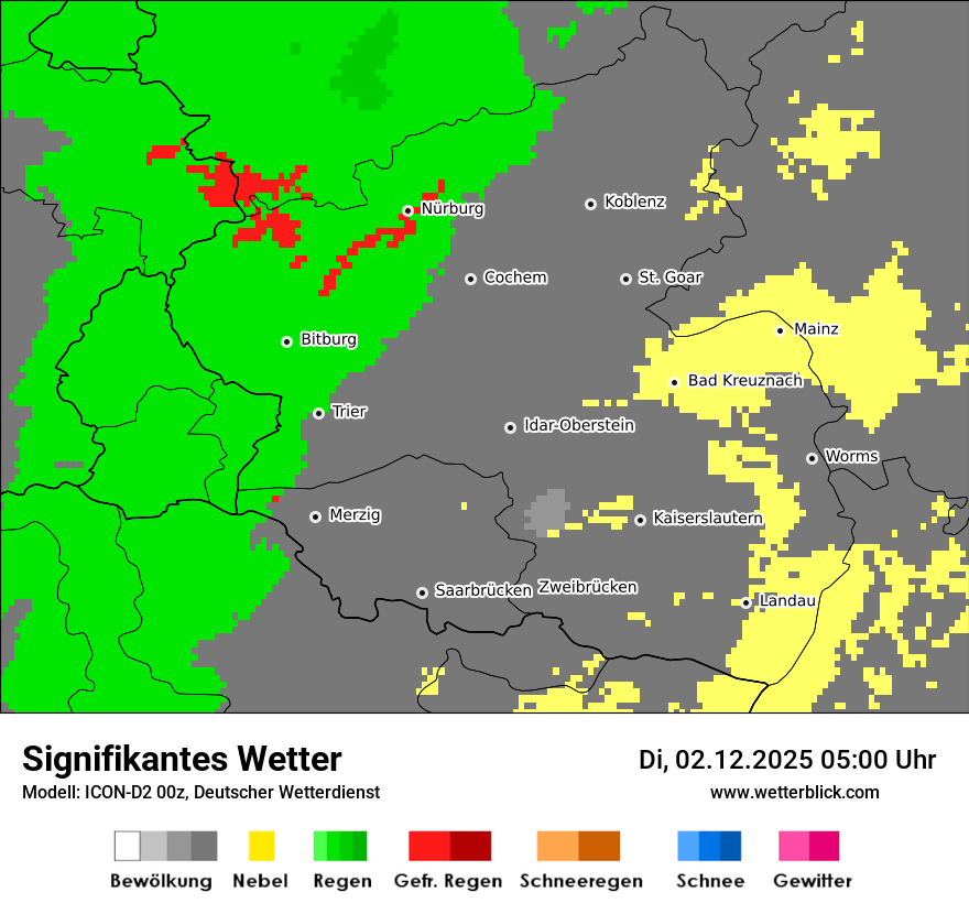Modellkarten Signifikantes Wetter