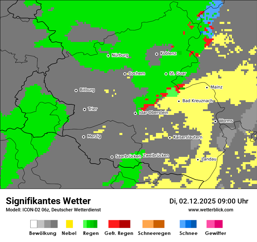 Modellkarten Signifikantes Wetter