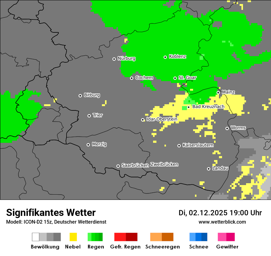 Modellkarten Signifikantes Wetter
