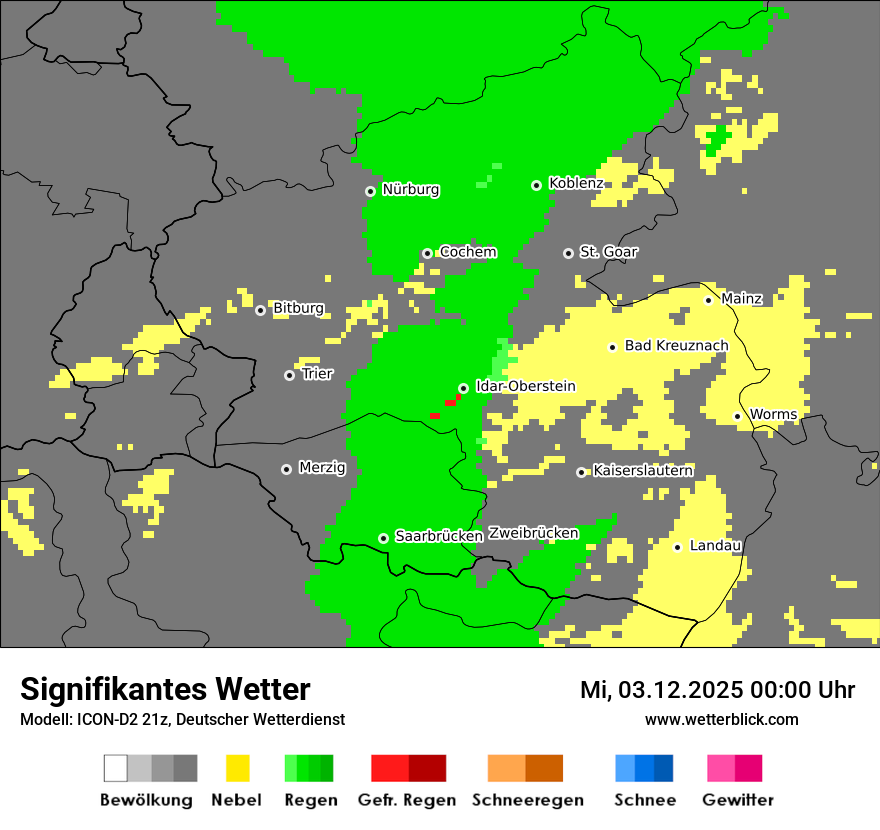 Modellkarten Signifikantes Wetter