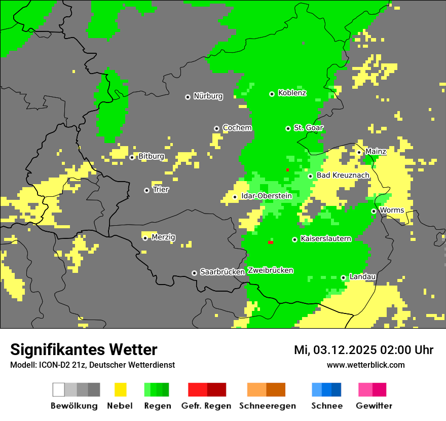 Modellkarten Signifikantes Wetter