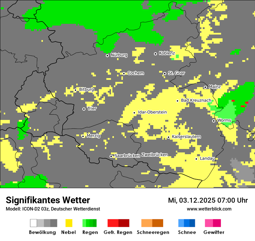Modellkarten Signifikantes Wetter