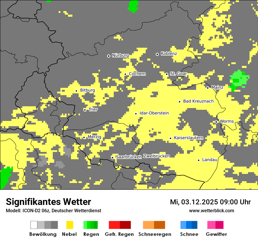 Modellkarten Signifikantes Wetter