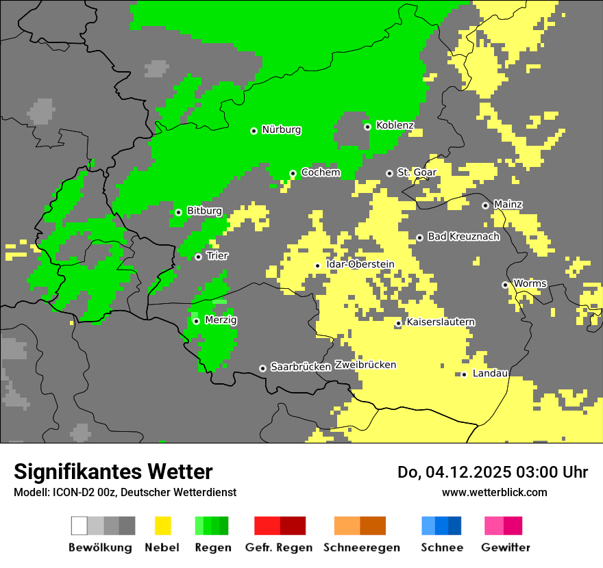 Modellkarten Signifikantes Wetter