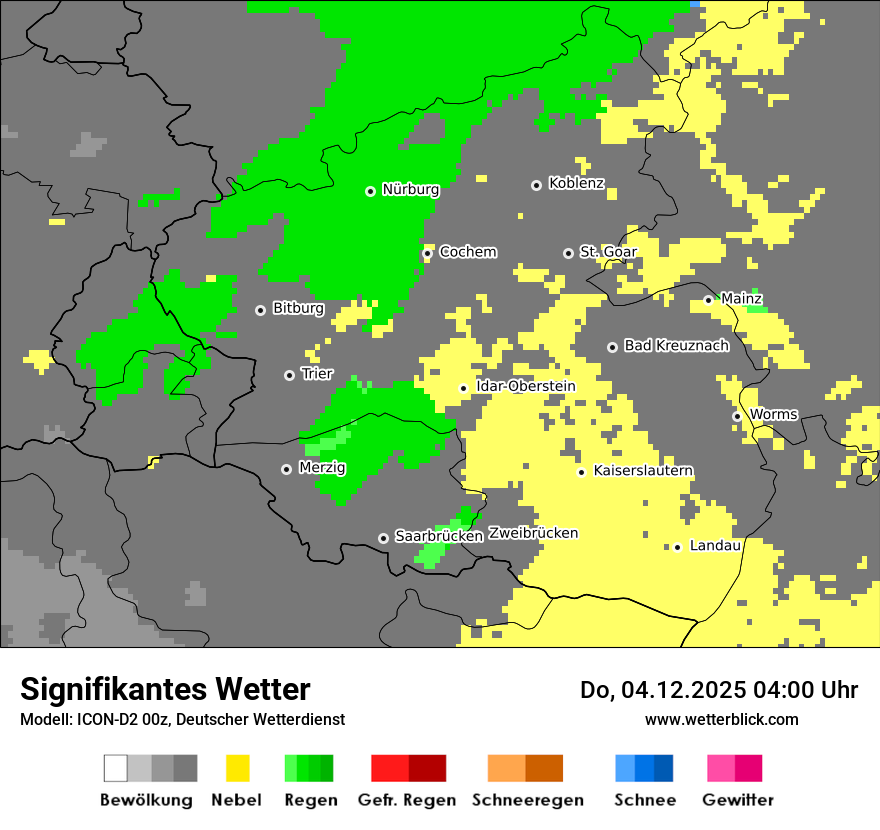 Modellkarten Signifikantes Wetter