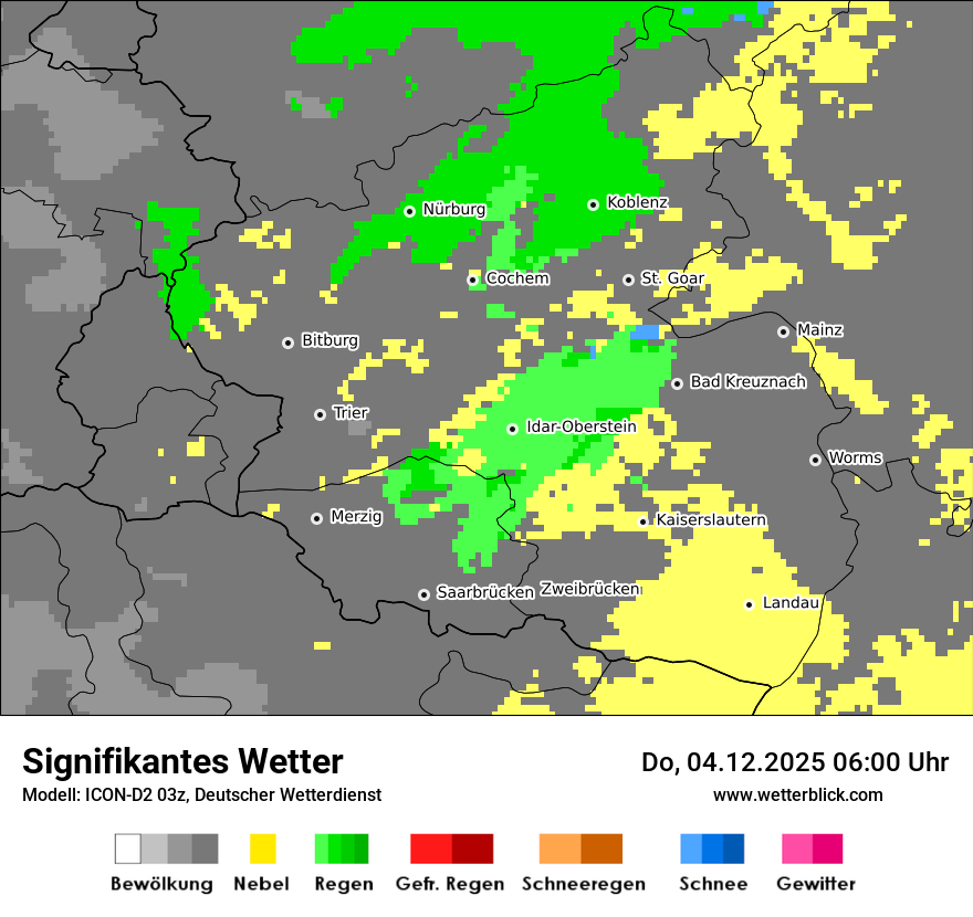 Modellkarten Signifikantes Wetter