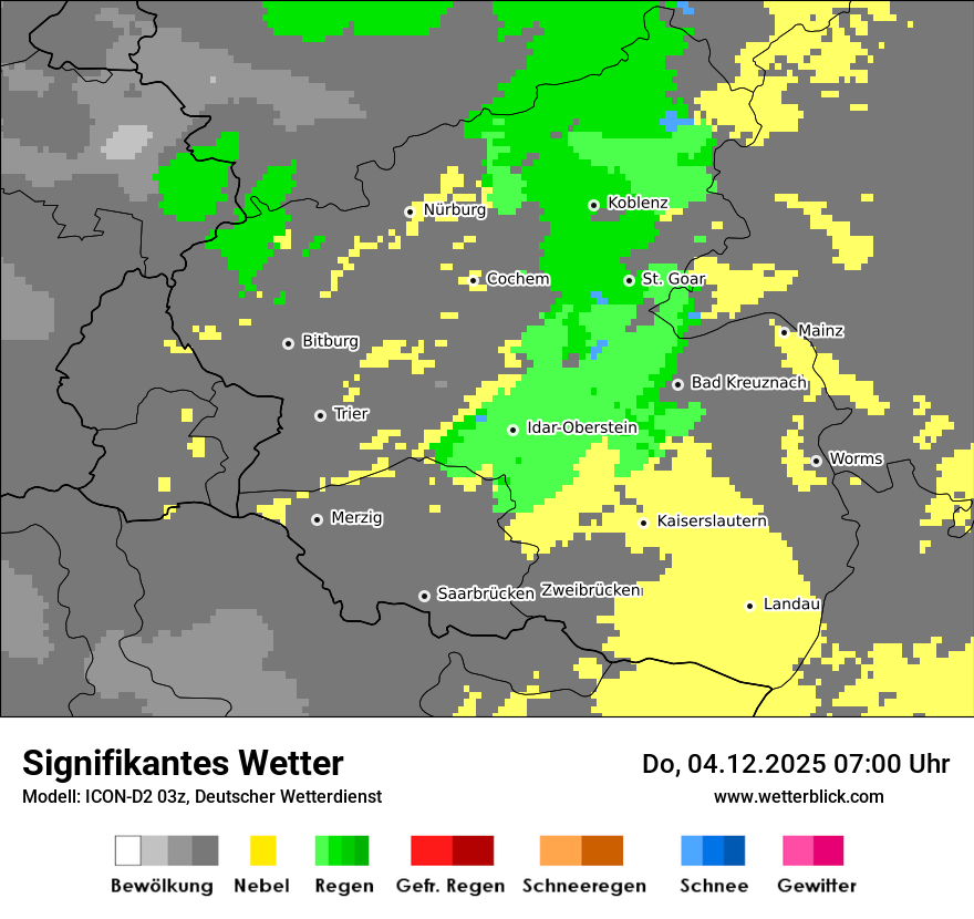 Modellkarten Signifikantes Wetter