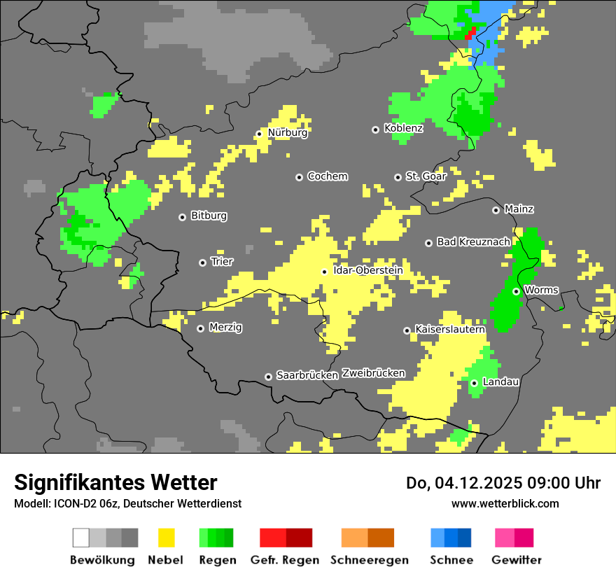 Modellkarten Signifikantes Wetter