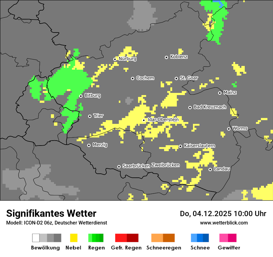 Modellkarten Signifikantes Wetter