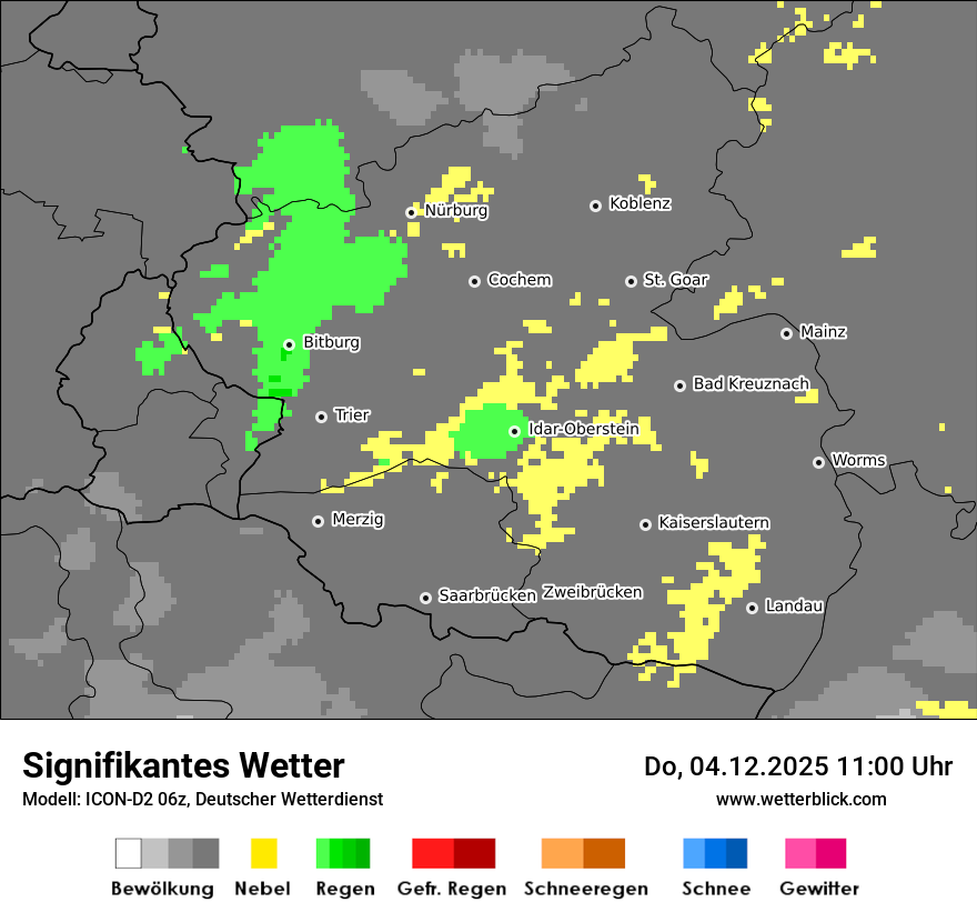 Modellkarten Signifikantes Wetter