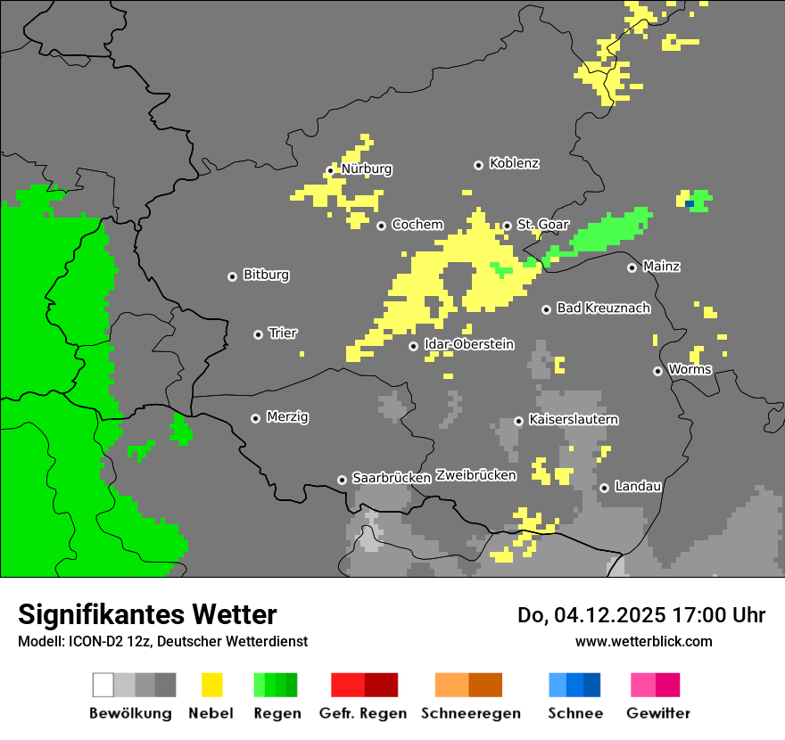 Modellkarten Signifikantes Wetter