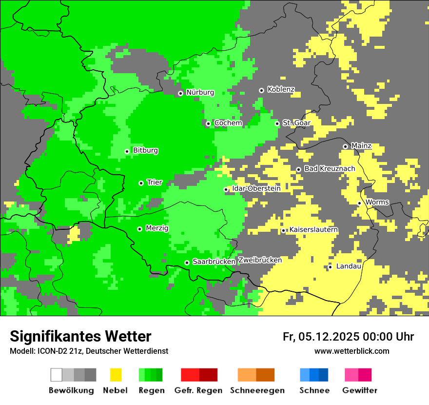 Modellkarten Signifikantes Wetter