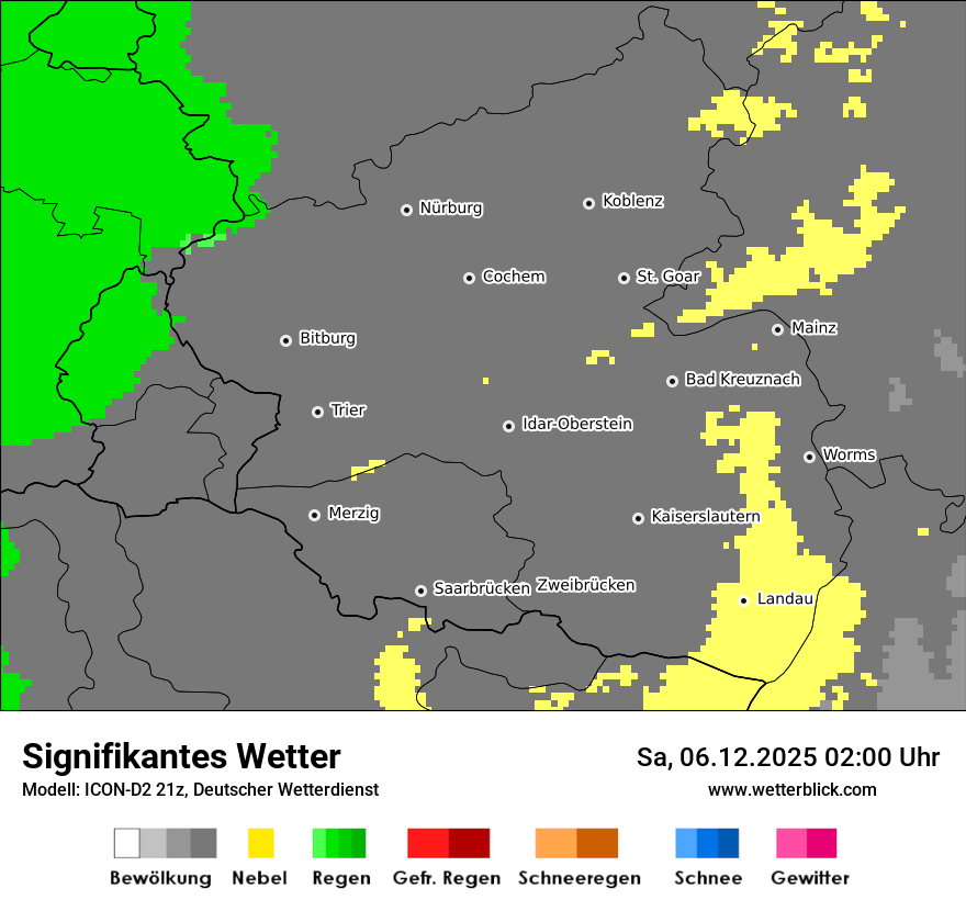 Modellkarten Signifikantes Wetter