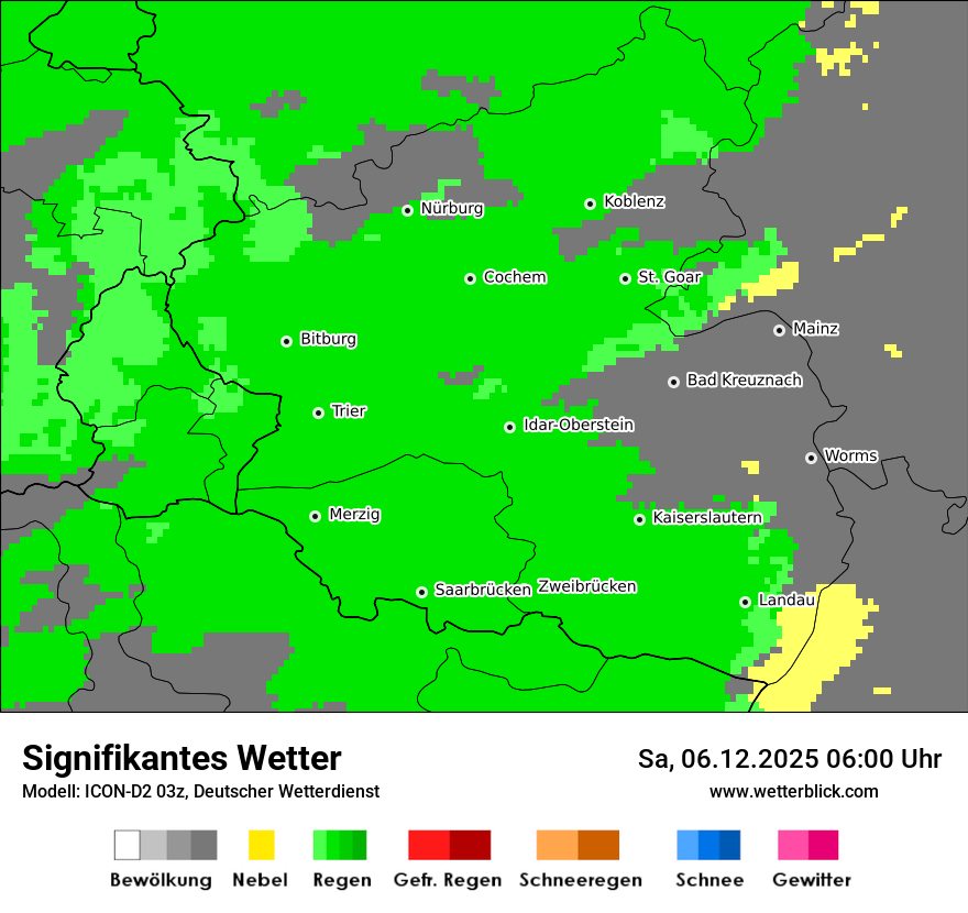 Modellkarten Signifikantes Wetter