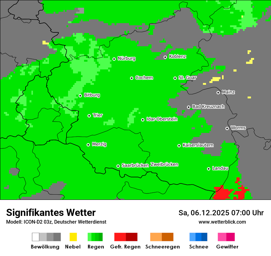 Modellkarten Signifikantes Wetter