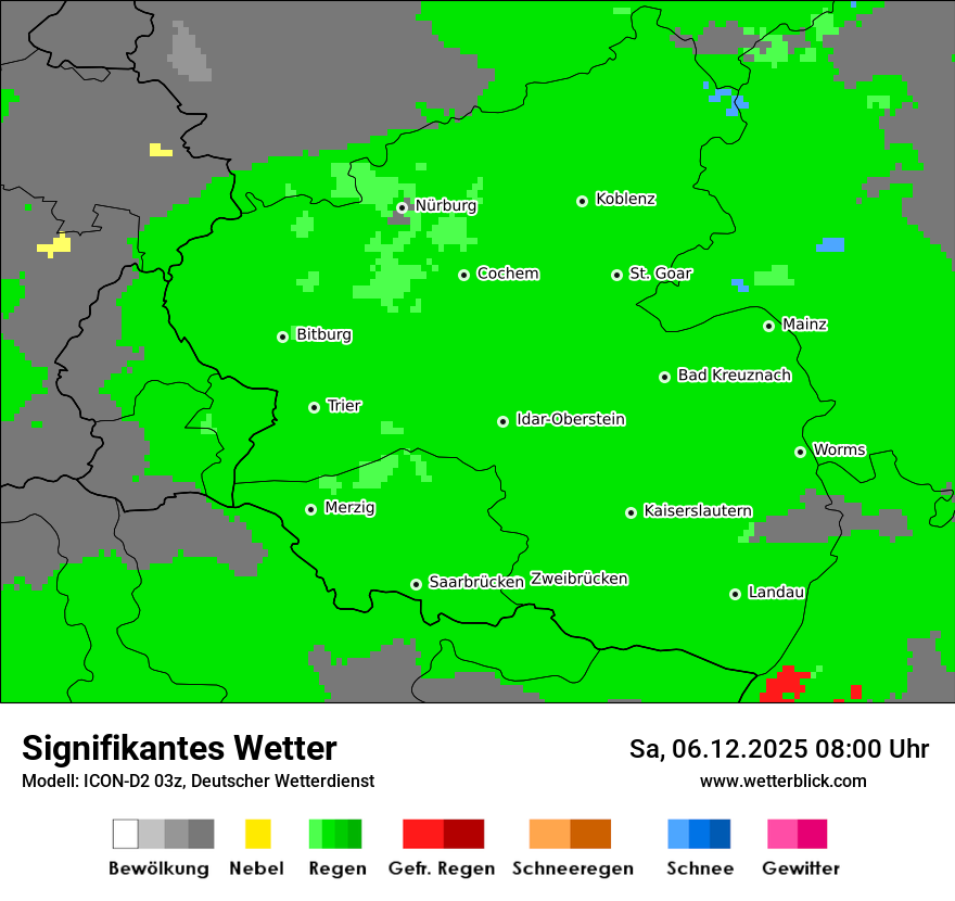 Modellkarten Signifikantes Wetter
