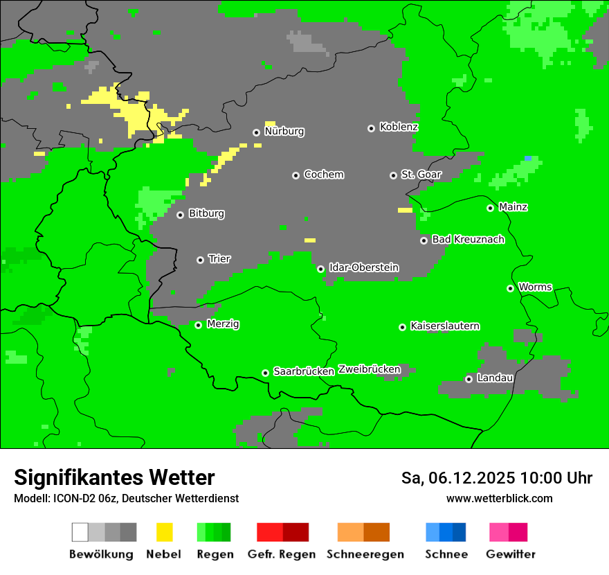 Modellkarten Signifikantes Wetter