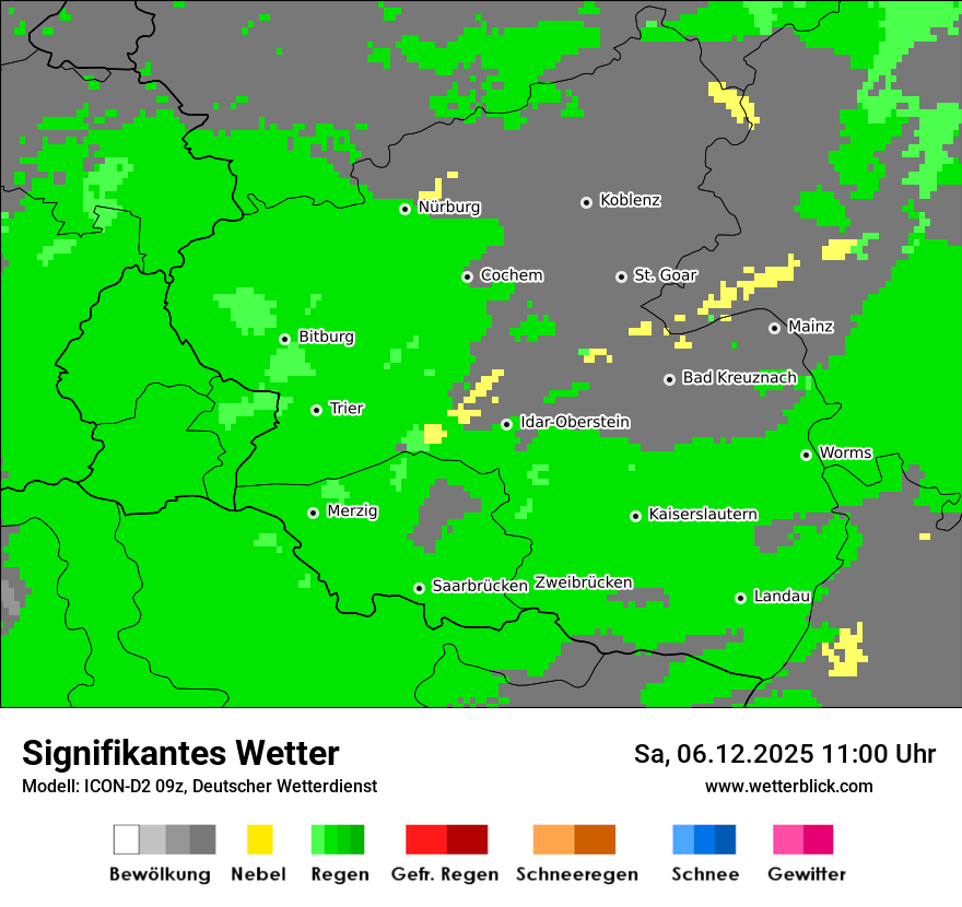 Modellkarten Signifikantes Wetter