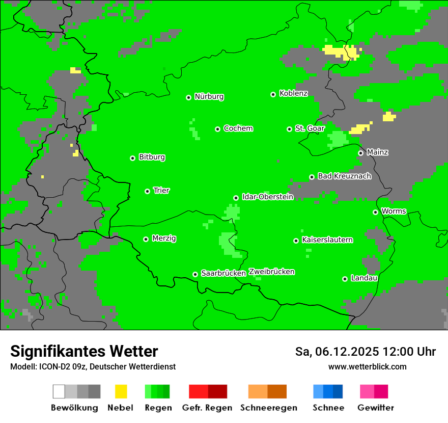 Modellkarten Signifikantes Wetter
