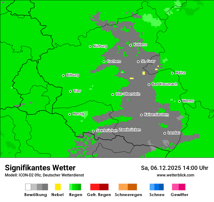 Modellkarten Signifikantes Wetter