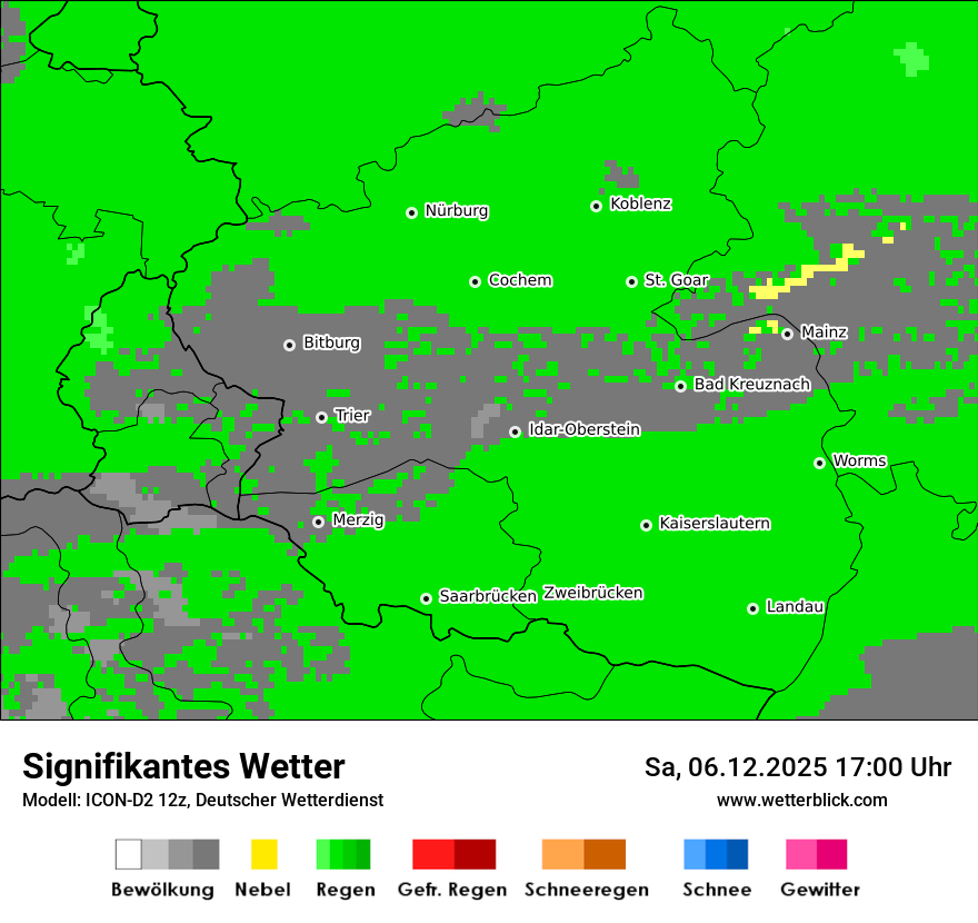 Modellkarten Signifikantes Wetter